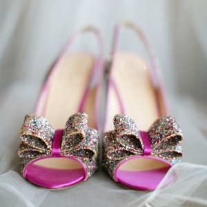 Pink glitter Kate Spade heels
