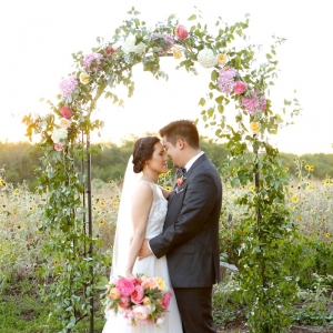 Floral arch for a garden ceremony