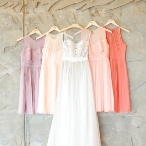 Pastel bridesmaid dresses 