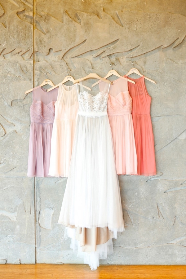Pastel bridesmaid dresses 