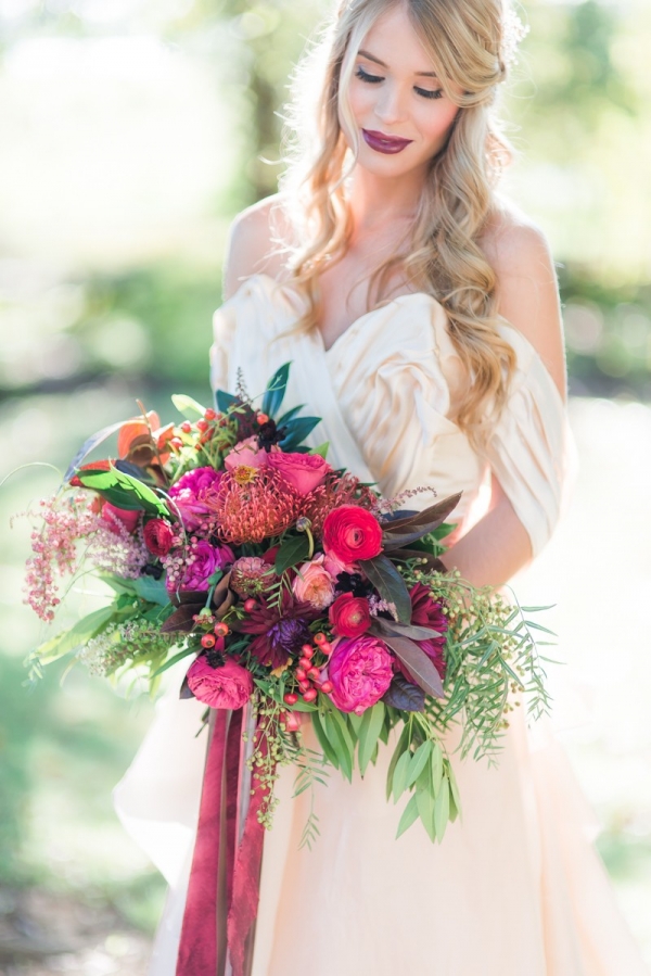 Gorgeous Blush And Magenta Bouquet