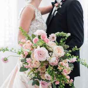Beautiful Flowing Rose And Greenery Bouquet