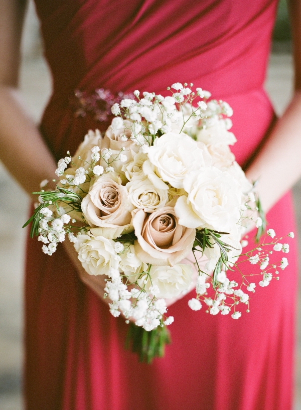 White And Blush Bridesmaid's Bouquet