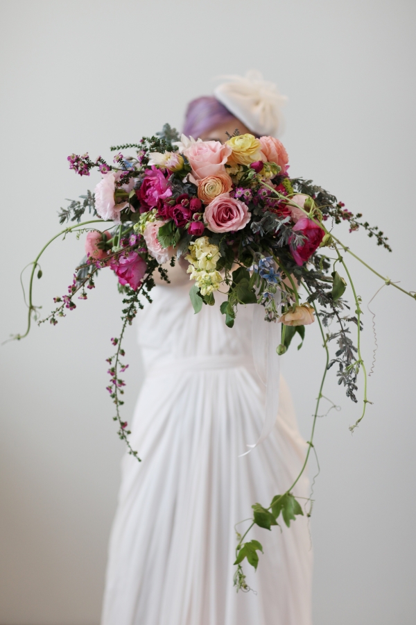 Colorful Unstructured Wedding Bouquet