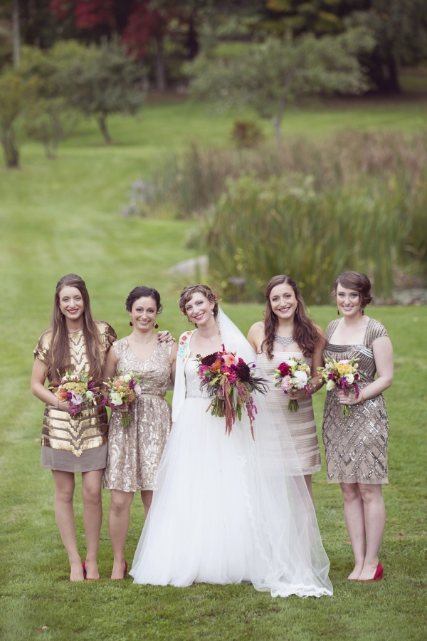 Gold Bridesmaids Dresses