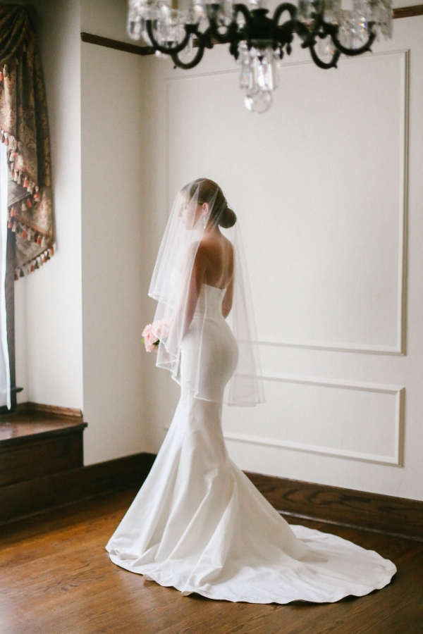 1990s style wedding gown