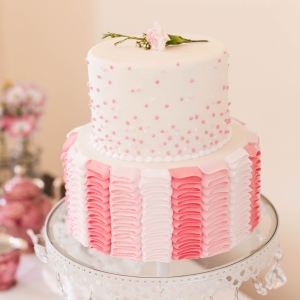 Pretty tiered wedding cake