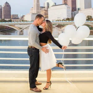 Engagement Couple with Balloons