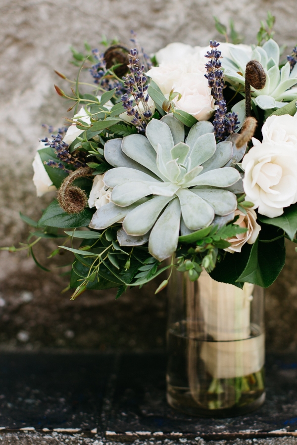 Gorgeous succulent bridal bouquet