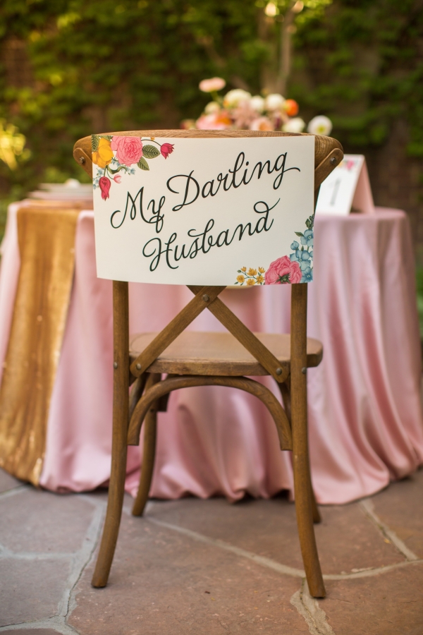 My Darling Husband Chair Sign