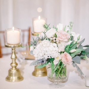 Candles And Floral Centerpiece