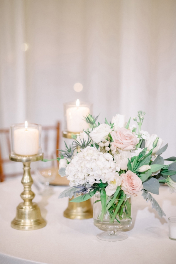 Candles And Floral Centerpiece