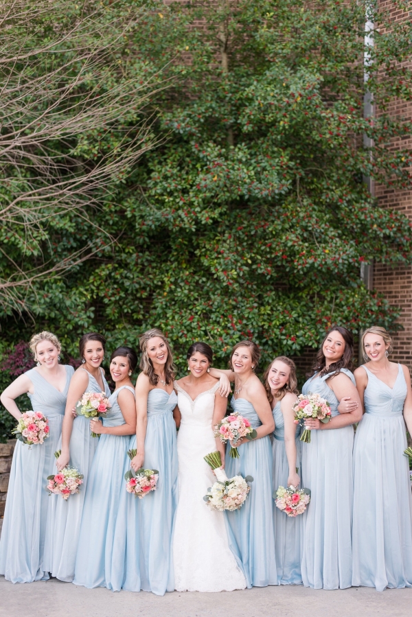 Pale Blue Bridesmaids Dresses