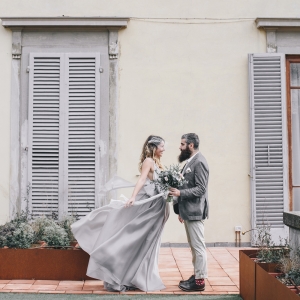 Italian bride and groom