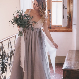 Two toned bridal gown