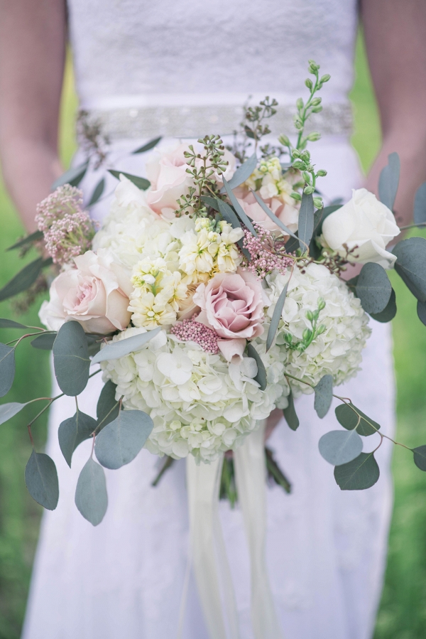 Pink and Ivory Bridal Bouquet