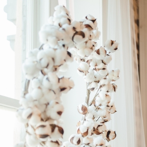 Cotton decorative wreath