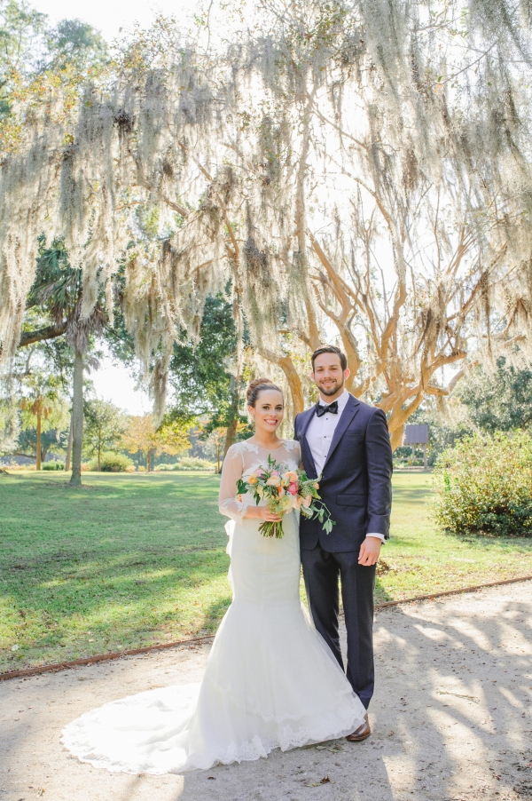 Lovely southern bride and groom