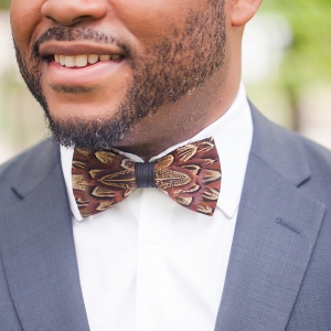 Groom's Feather Bow Tie