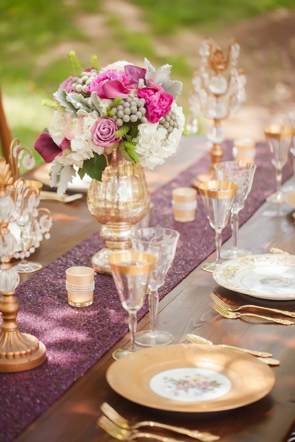 Pink & Gold Wedding Reception Details
