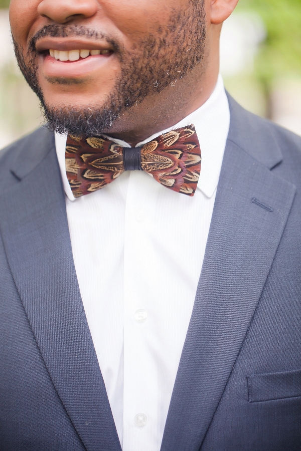 Groom's Feather Bow Tie