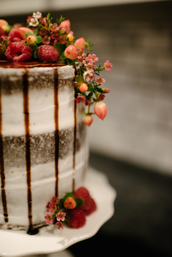 Naked Cake with Fruit & Berries on Top