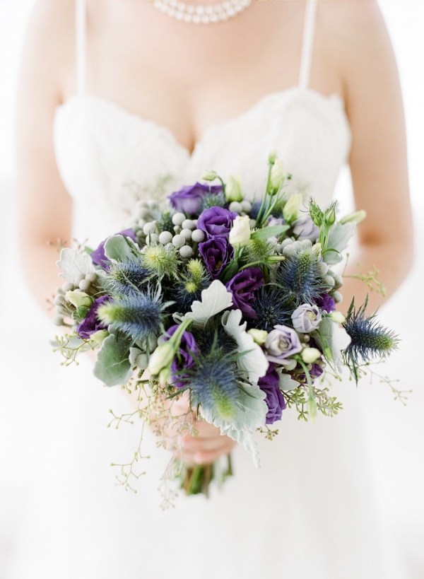 Green and purple bouquet