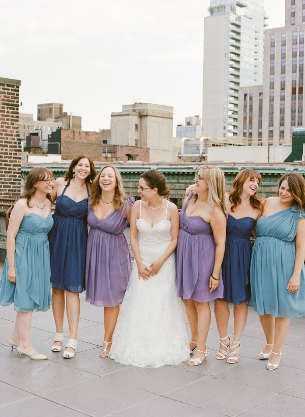 Mismatched bridesmaids dresses