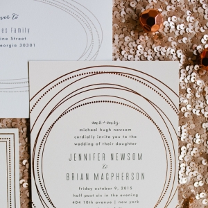 Chic Gold And Ivory Wedding Invitations