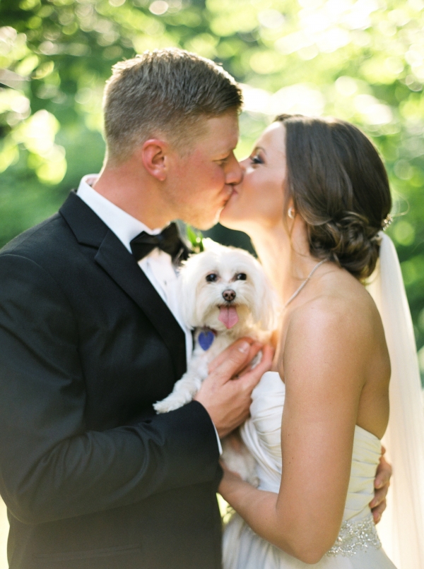 Bride And Groom With Dog