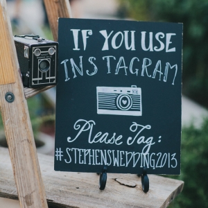 Cute Instagram wedding sign