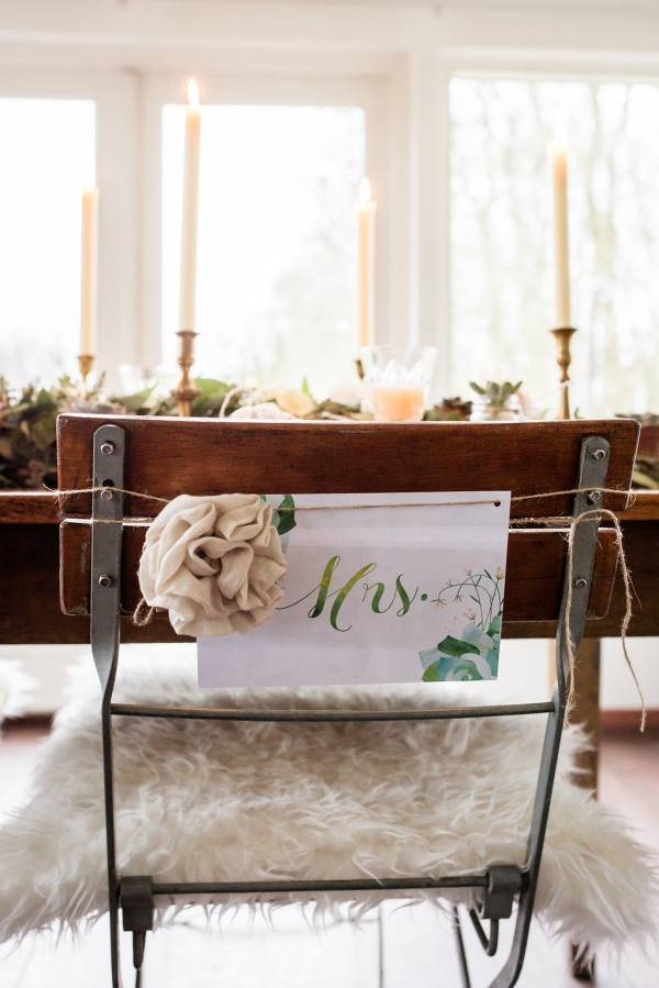 Organic styled wedding table
