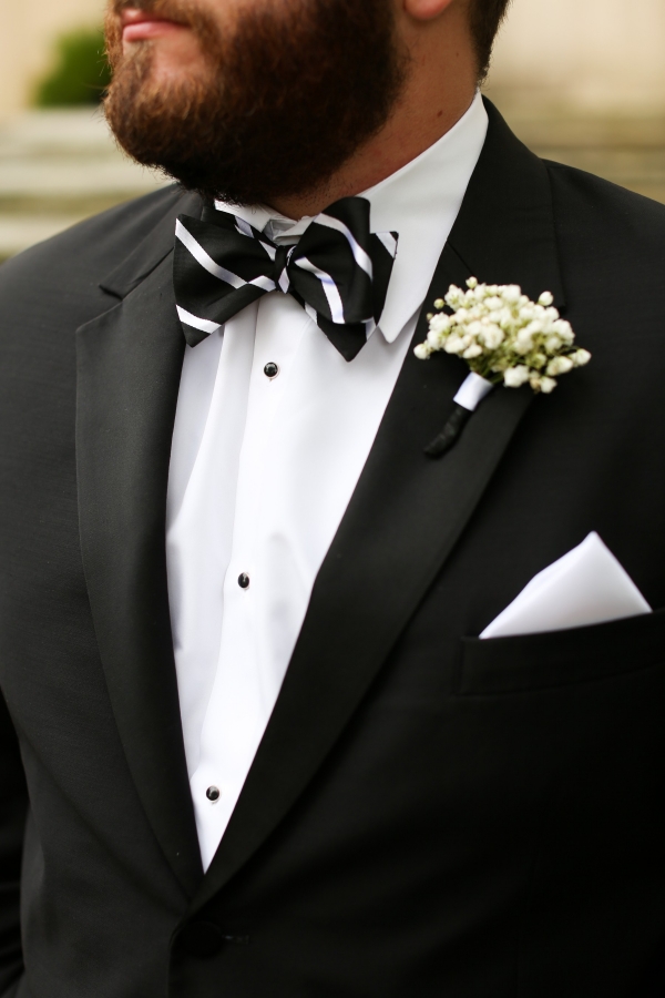 Groom in classy bow-tie
