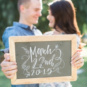 Wedding date chalkboard sign