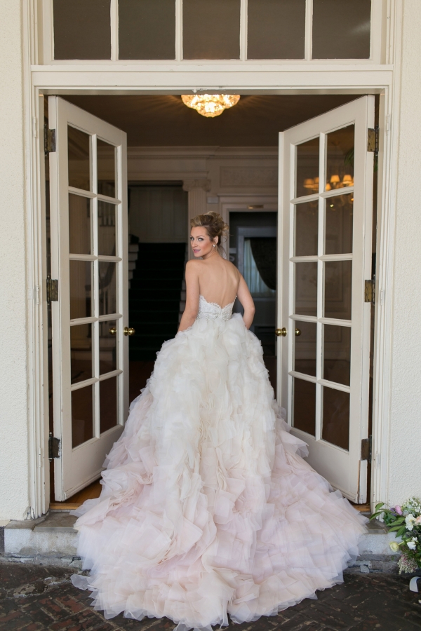 Tulle and organza ombre gown 