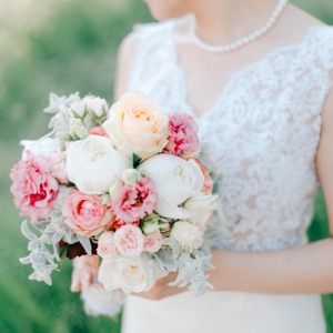 Soft palette wedding bouquet