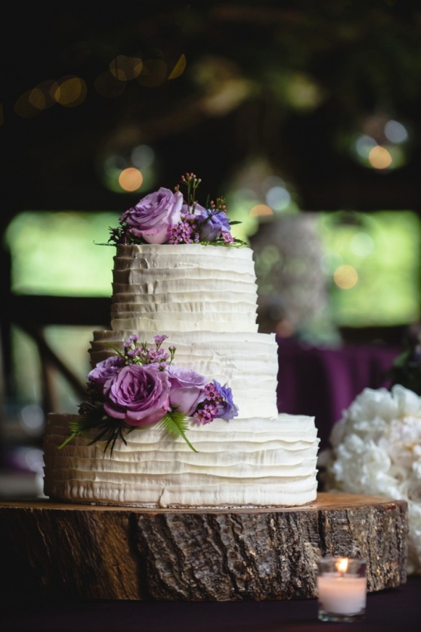 Wedding cake with ruffles