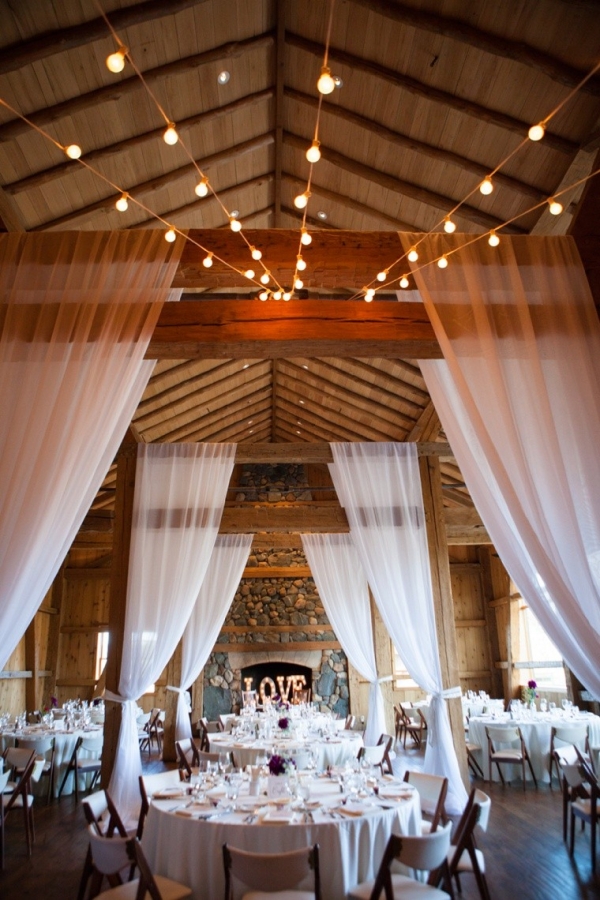 Draped reception space
