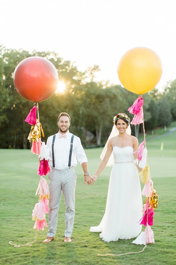 Wedding Balloons with Tassel Garlands