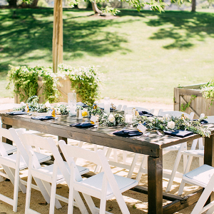 Spring farm table wedding reception