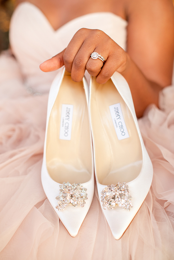 Jewel Jimmy Choo bridal heels