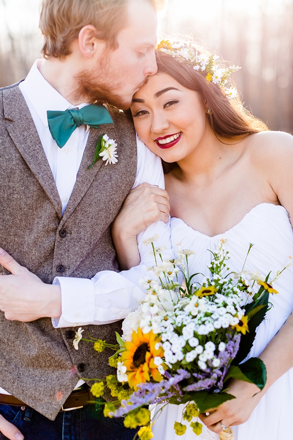 DIY gold and green spring wedding from Heather Chipps Photography on Glamour & Grace