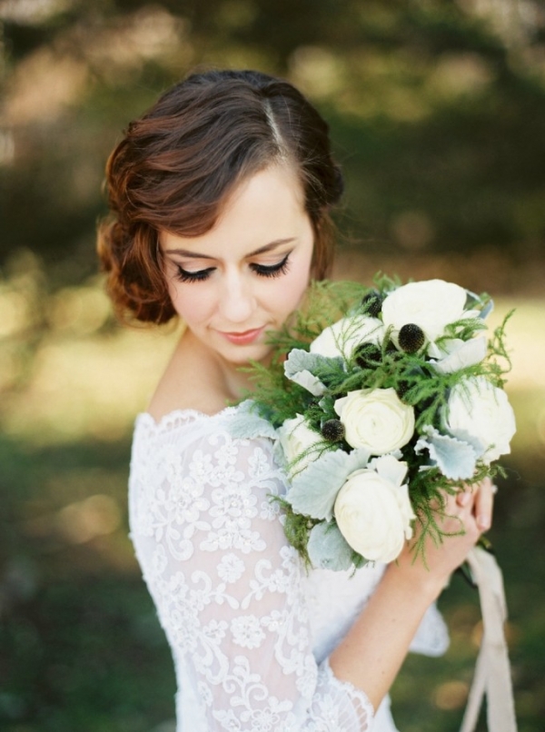 elegant woodland wedding inspiration on Glamour & Grace
