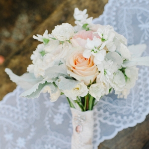 intimate peach garden wedding by Shea Christine Photography on Glamour & Grace