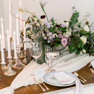 Pastel wedding tablescape