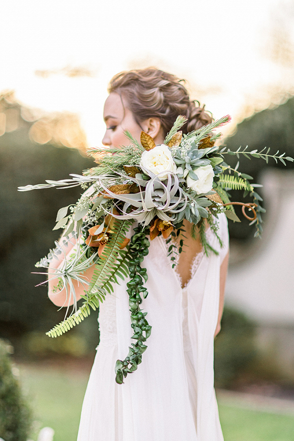 Greenery and fern bridal bouquet