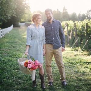 Romantic farm engagement on Glamour & Grace