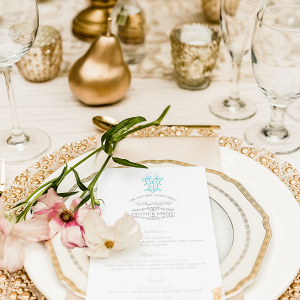 gold styled place setting
