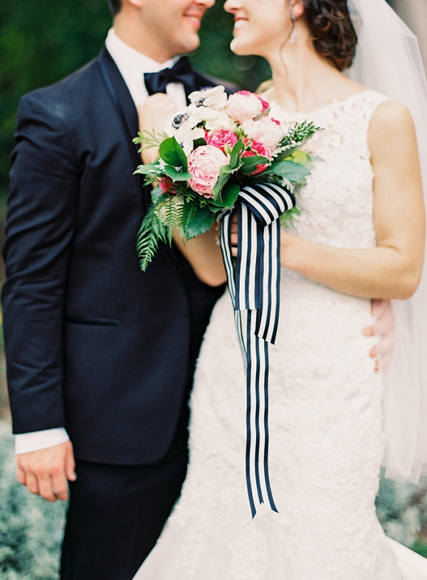 Stylish Modern Bride and Groom in Black Tie