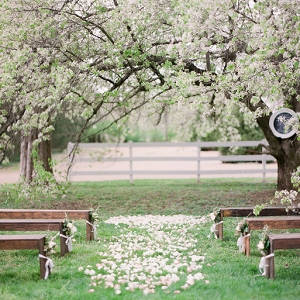 Outdoor Ceremony Under Blossoming Trees